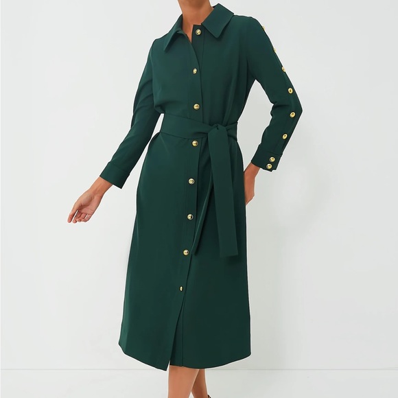 Sosandar Forest Green Belted Bandeau Midi Dress NWT UK 14 LW005 main image 1